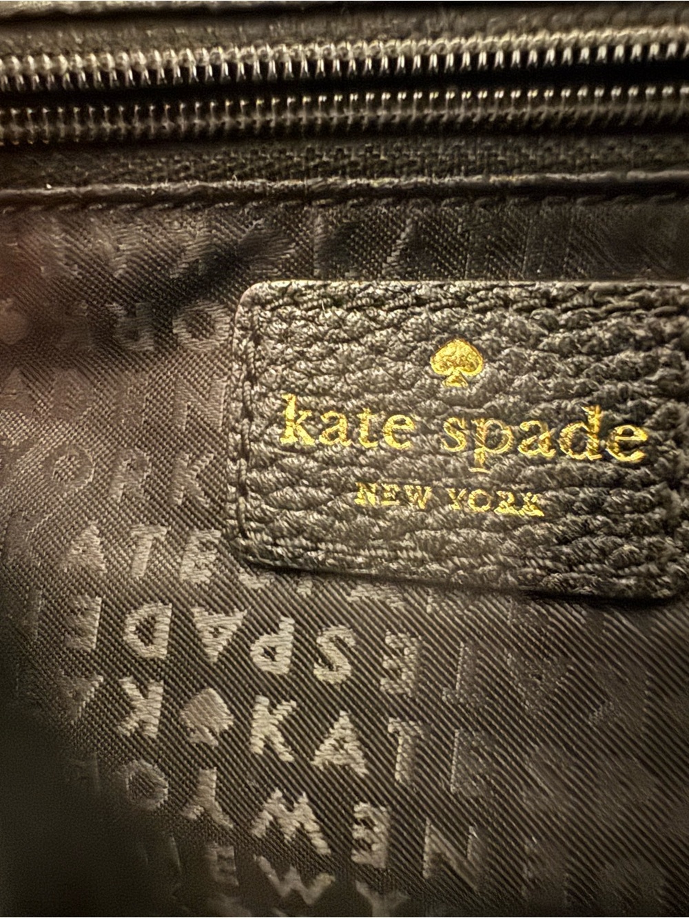 KATE SPADE Women’s Leather Ward Place Ivy Crossbody Bag - Black with Cream Trim - Picture 12 of 13
